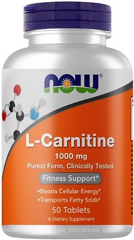 Фото Now Foods L-Carnitine 1000 mg 50 таблеток