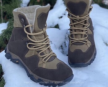 Фото Ukono ботинки тактические с конопляной тканью зимние коричневые