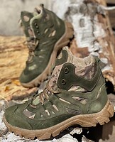 Фото Ukono черевики тактичні з конопляною тканиною зимові піксель зелені