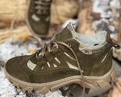 Фото Ukono кросівки тактичні з конопляною тканиною піксель зелені