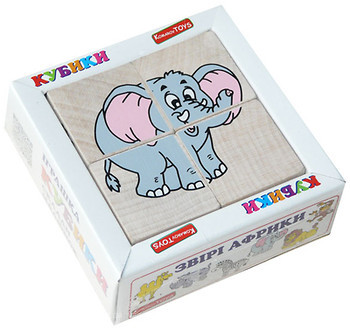 Фото Komarovtoys Кубики Тварини Африки (Т611)