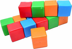 Фото Bamsic Кубик кольоровий в сітці 24 елемента (111/3-Б3)