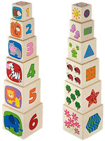 Фото Viga Toys Набір кубиків піраміда (50392)