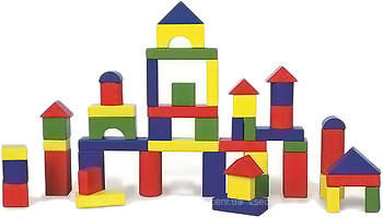 Фото Viga Toys Набір будівельних блоків 50 штук (59542)
