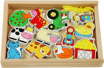 Фото Viga Toys Шнурівка Ферма (59548)