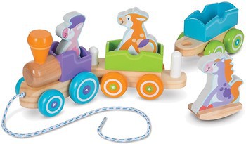 Фото Melissa & Doug Деревянный поезд с животными (MD14608)