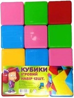 Фото M-Toys Кубики кольорові 12 шт. (14067)