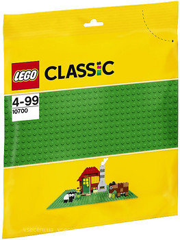 Фото LEGO Classic Будівельна пластина зеленого кольору (10700)