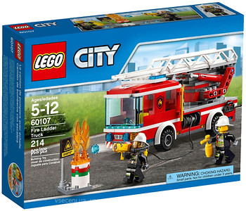 Фото LEGO City Пожежна машина з сходами (60107)