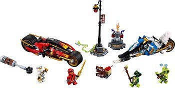 Фото LEGO Ninjago Мотоцикл Кая і снігомобіль Зейна (70667)