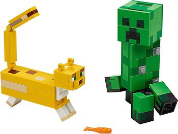 Фото LEGO Minecraft Крипер и Оцелот (21156)