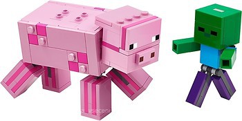 Фото LEGO Minecraft Свиня і Зомбі-дитина (21157)
