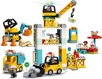 Фото LEGO Duplo Баштовий кран на будівництві (10933)