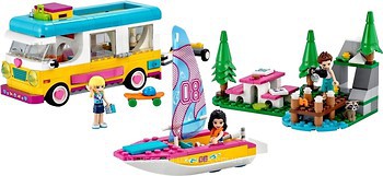 Фото LEGO Friends Лісовий будинок на колесах і вітрильний човен (41681)