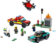 Фото LEGO City Пожежна бригада і поліцейська погоня (60319)