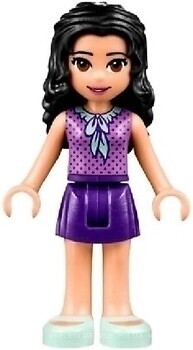 Фото LEGO Emma, Dark Purple Skirt, Medium Lavender Top, Light Aqua Shoes (frnd248)
