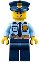 Фото LEGO City Police Officer - Police Hat, Lopsided Grin (cty0743)