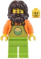 Фото LEGO City Farmer - Male, Dark Brown Shaggy Hair and Beard (cty1442)