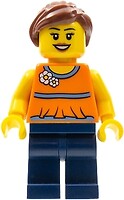 Фото LEGO City Female - Orange Halter Top with Medium Blue Trim (twn185)