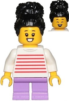 Фото LEGO City Girl - White with Red Stripes Sweater (cty1019)