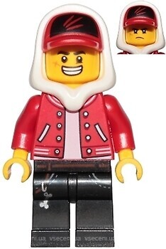 Фото LEGO Hidden Side Jack Davids - Red Jacket, Cap and Hood (hs001)