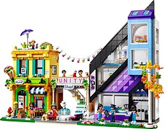 Фото LEGO Friends Квіткові та дизайнерські крамниці у центрі міста (41732)
