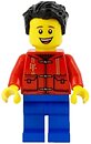 Фото LEGO City Father - Red Shirt, Blue Legs, Black Hair (hol225)