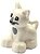 Фото LEGO Duplo White Kitten - Sitting with Black Eyes and Whiskers (17865pb01)