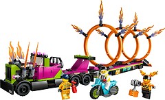 Фото LEGO City Трюковый грузовик и испытание с огненными кольцами (60357)