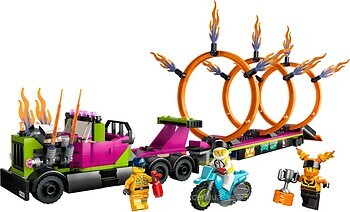 Фото LEGO City Завдання із каскадерською вантажівкою та вогняним колом (60357)