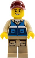 Фото LEGO City Wildlife Rescue Worker - Male, Dark Red Cap (cty1292)