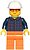 Фото LEGO City Construction Worker - Male, Dark Blue Plaid Button Shirt (cty1435)