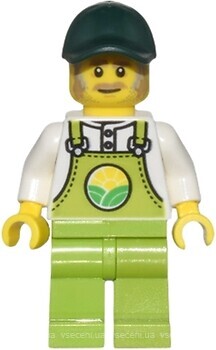 Фото LEGO City Farmer Horace - Lime Overalls over White Shirt (cty1438)