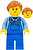Фото LEGO City Janitor - Female, Medium Blue Shirt and Blue Overalls (cty1348)