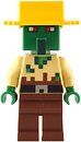 Фото LEGO Minecraft Zombie Villager - Tan Torso, Yellow Hat (min135)