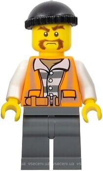 Фото LEGO City Bandit - Male, Black Knit Cap, Moustache (cty0701)