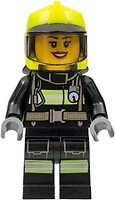 Фото LEGO City Firefighter - Female, Neon Yellow Fire Helmet (cty1357)