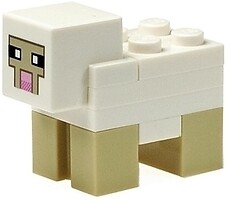 Фото LEGO Minecraft Sheep - White, Brick 2 x 2 on Back (minesheep07)