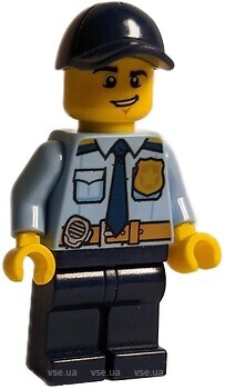 Фото LEGO City Policeman - Male, Dark Tan Belt with Radio, Dark Blue Legs (cty1155)