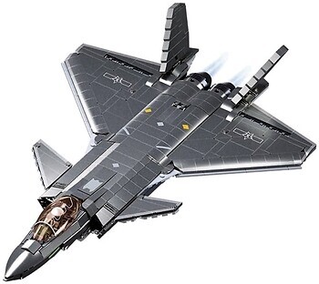 Фото Sluban Model Bricks J20SS Stealth Aircraft Metal Coating Version (M38-B1187)