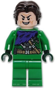 Фото LEGO Super Heroes Green Goblin - Green Outfit without Mask, Dark Brown Hair (sh888)