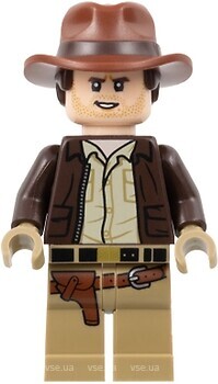 Фото LEGO Indiana Jones Indiana Jones - Reddish Brown Dual Molded Hat with Hair (iaj049)