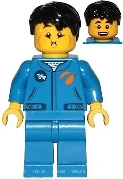 Фото LEGO City Astronaut - Male, Blue Jumpsuit, Black Hair (cty1040)