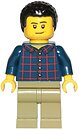 Фото LEGO City Dad - Dark Blue Plaid Button Shirt (cty1017)