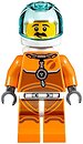 Фото LEGO City Astronaut - Male, Orange Spacesuit with Dark Bluish Gray Lines (cty1034)