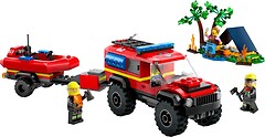 Фото LEGO City Пожарный внедорожник со спасательной лодкой (60412)