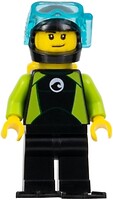Фото LEGO City Diver - Male, Black Flippers and Wetsuit (cty0958)