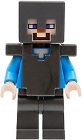 Фото LEGO Minecraft Steve - Pearl Dark Gray Legs, Helmet, and Armor (min098)