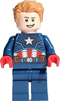Фото LEGO Super Heroes Captain America - Dark Blue Suit, Red Hands, Hair (sh741)