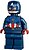 Фото LEGO Super Heroes Black Captain America - Dark Blue Suit, Dark Red Hands, Helmet (sh852)